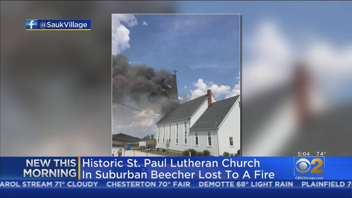 Fire destroys 156-year-old Beecher church during Oktoberfest celebration