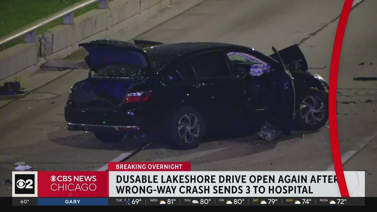 3 hurt in wrong-way crash on DuSable Lake Shore Drive: Police