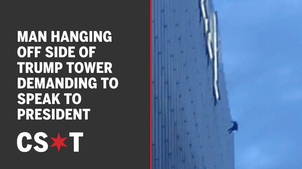 Man in custody after hanging off side of Trump Tower for more than 13 hours threatening suicide