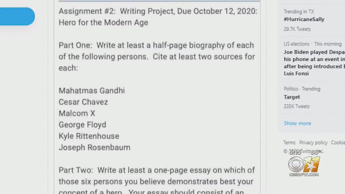 Dallas High School English Assignment Lists Kyle Rittenhouse Among Gandhi, Other 'Heroes'; Parents, Students Outraged