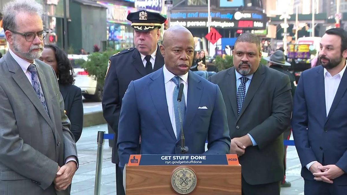 Adams signs law making Times Square 'gun free zone' amid NY state legal battle
