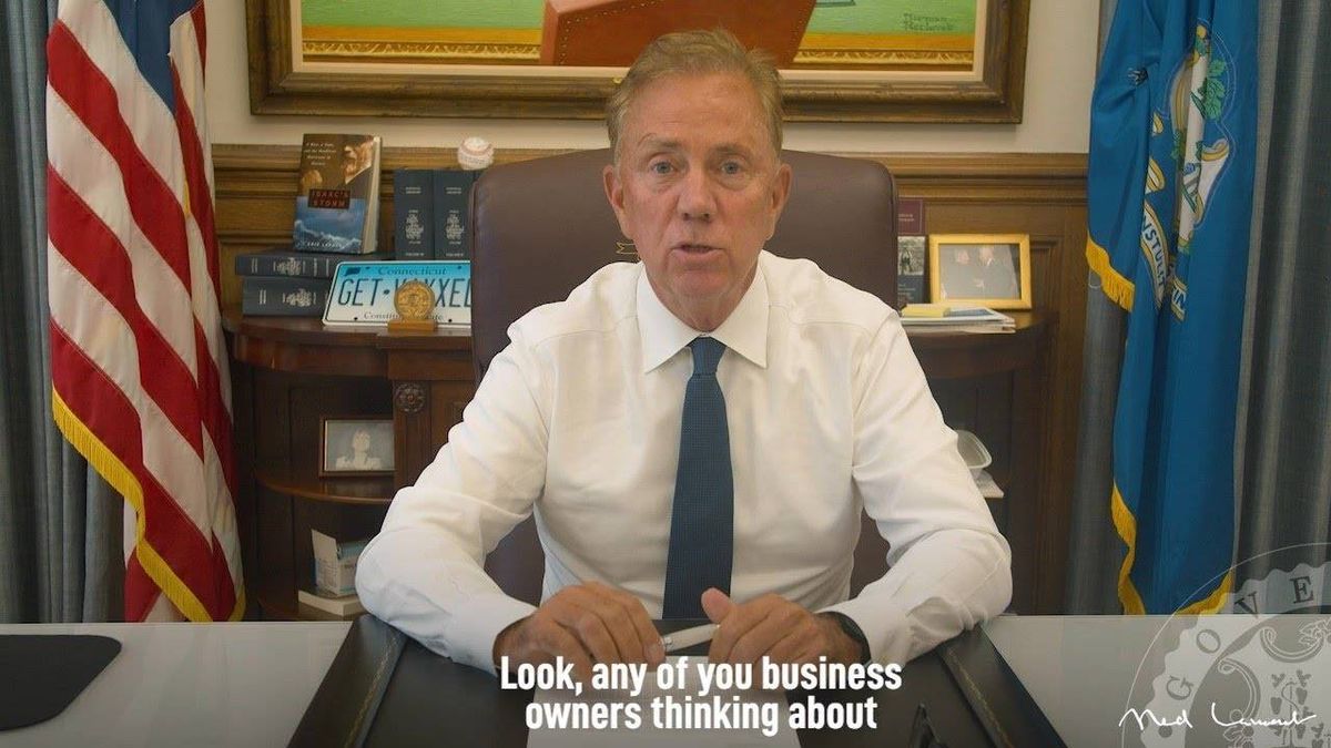VIDEO: In Texas jab, Lamont urges businesses to relocate to 'family-friendly' CT