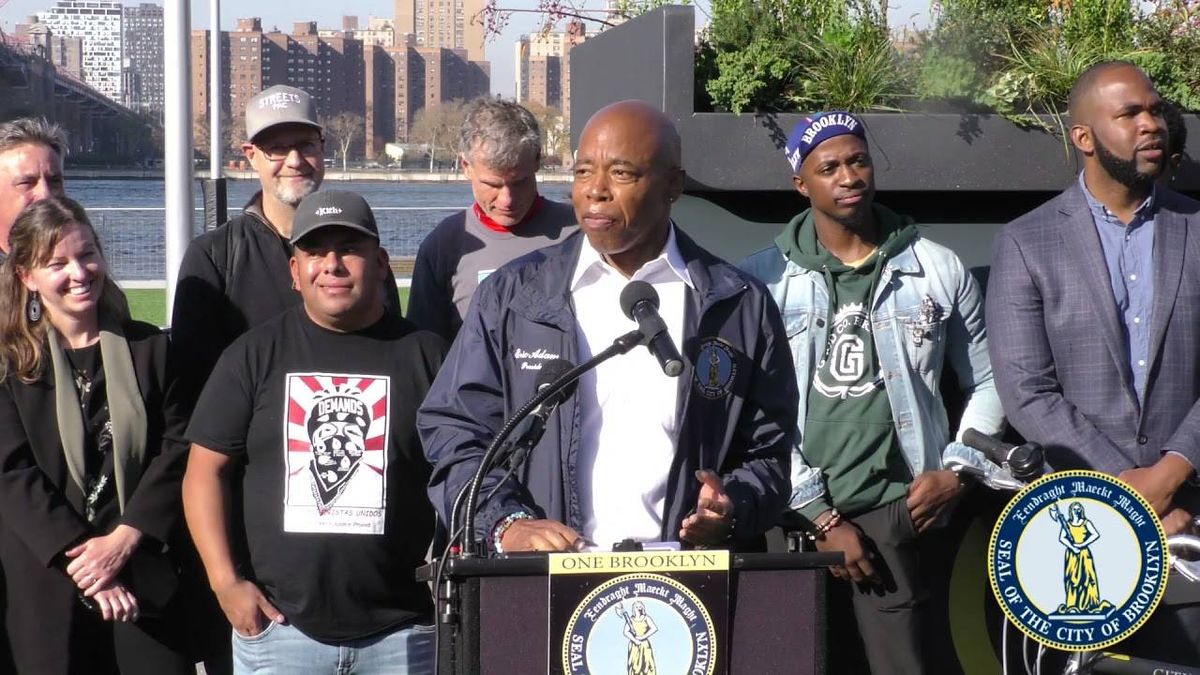 New bike parking option unveiled at Brooklyn's Domino Park in effort to curb thefts