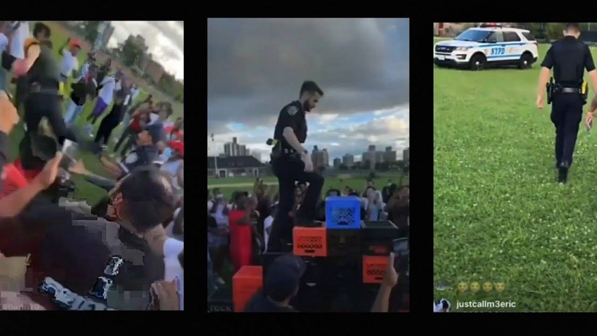 VIDEO: NYPD officer tries viral #MilkCrateChallenge