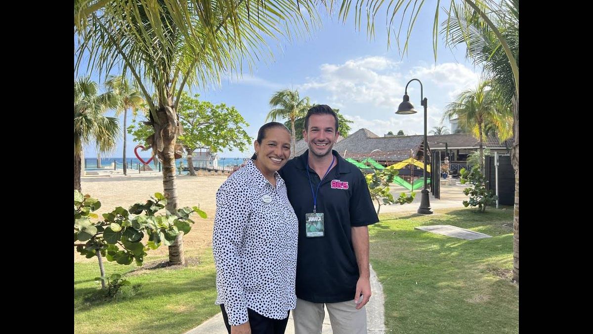 Bennett chats with Carole Bourke, General Manager of Sandals Ochi #LIVEfromJamiaca