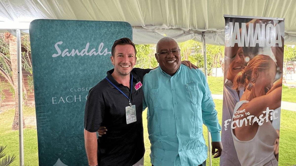 Bennett chats with Gary C. Sadler, EVP of Sales & Industry Relations at Sandals Resorts #LIVEfromJamiaca