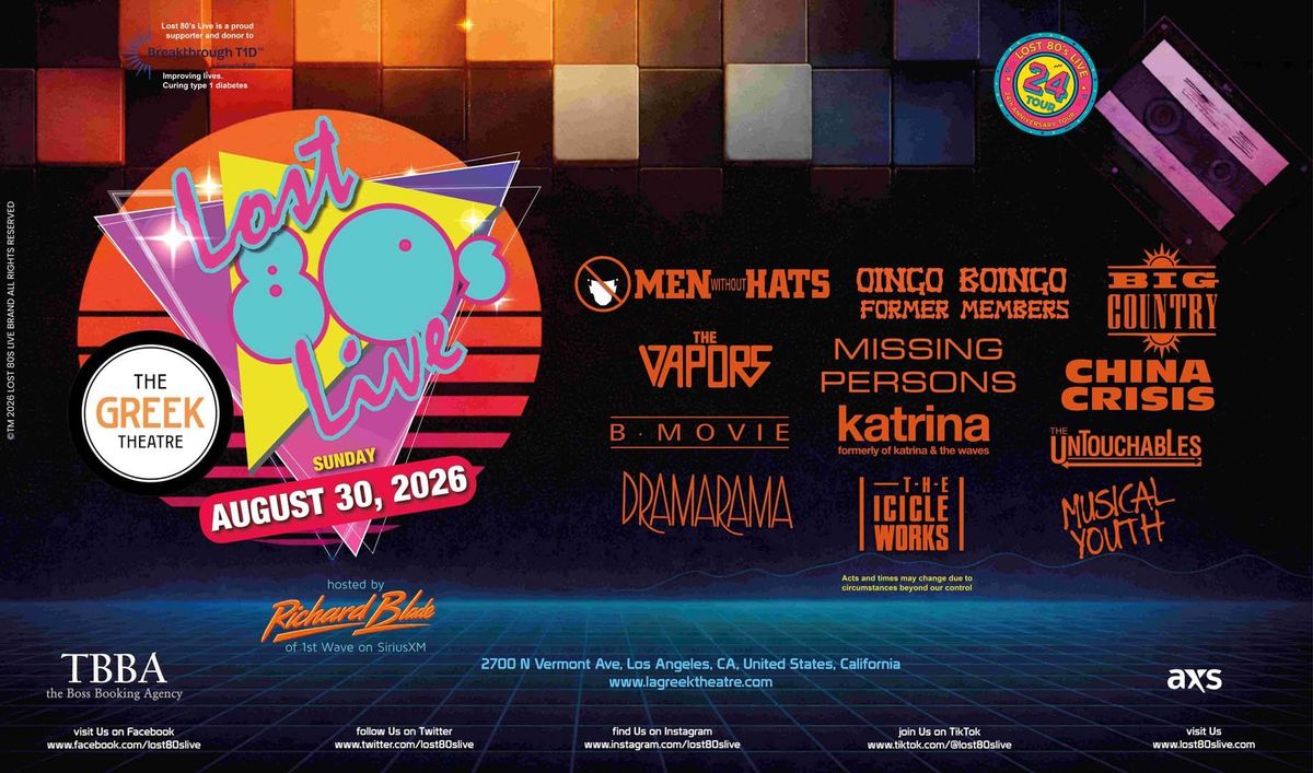 Enter for a chance to win tickets to Lost 80's Live at the Greek Theatre