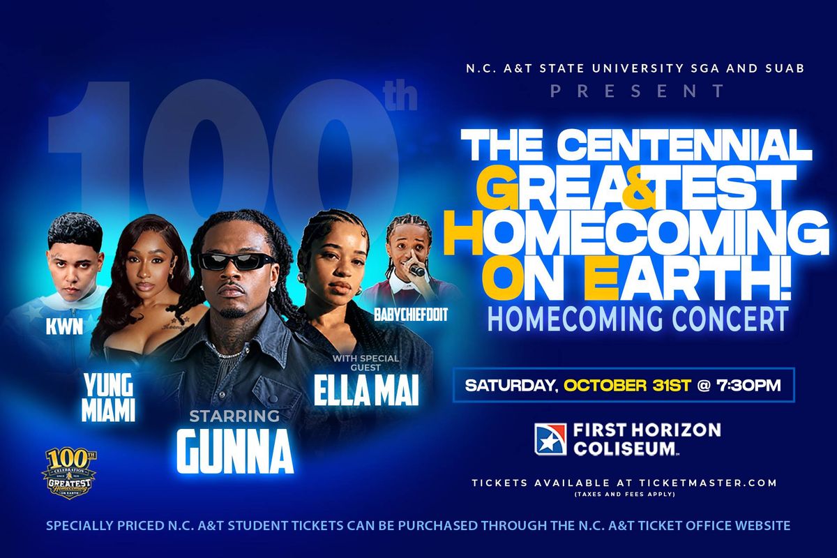 Win Tickets In The First 5 Rows of NC A&T State University 2026 Aggie Homecoming Hip Hop Concert