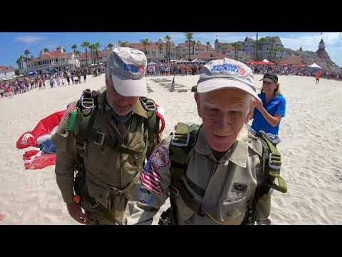 WATCH: WWII veteran skydives in Coronado for 100th birthday