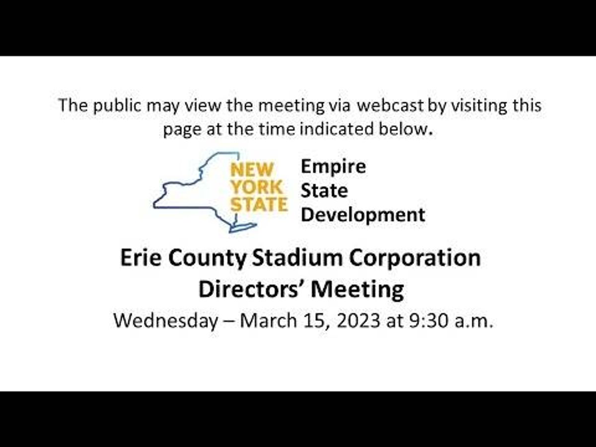 Erie County Stadium Corp. affirms general project plan for new Bills stadium