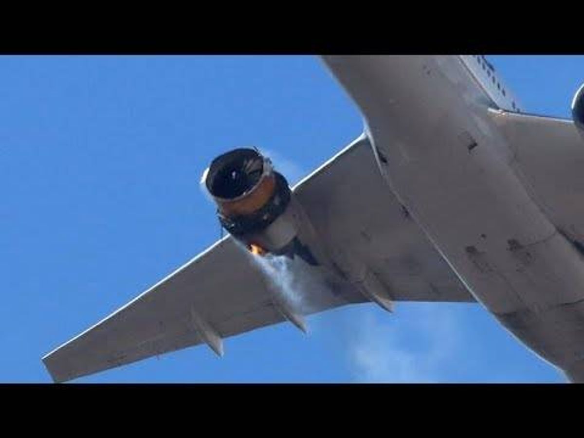 VIDEO: Debris falls from plane during emergency landing near Denver
