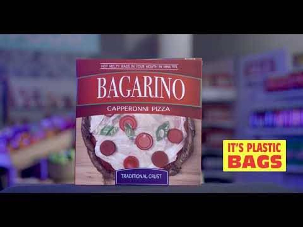 Whimsical art installation has serious message about single-use plastic