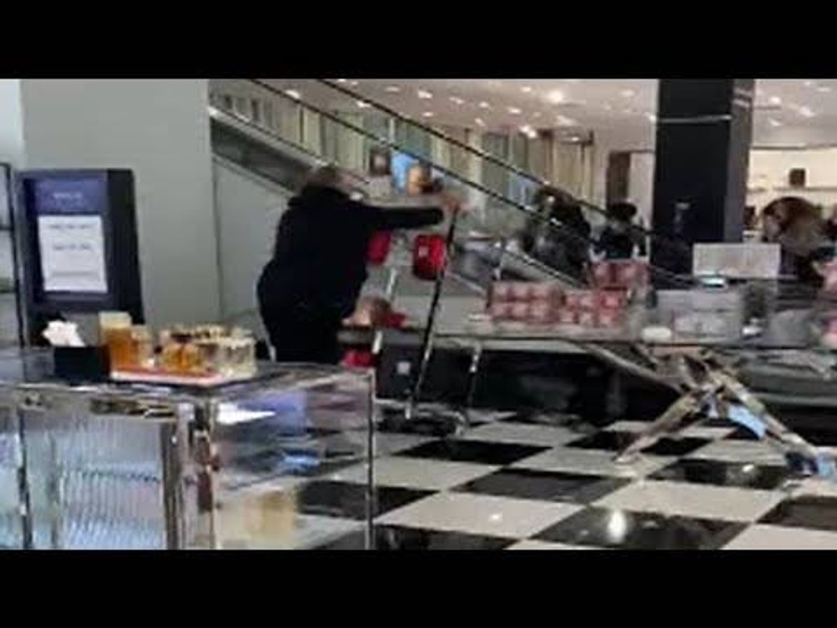 VIDEO: Man goes berserk at a Conn. Bloomingdales, smashing and pushing over displays