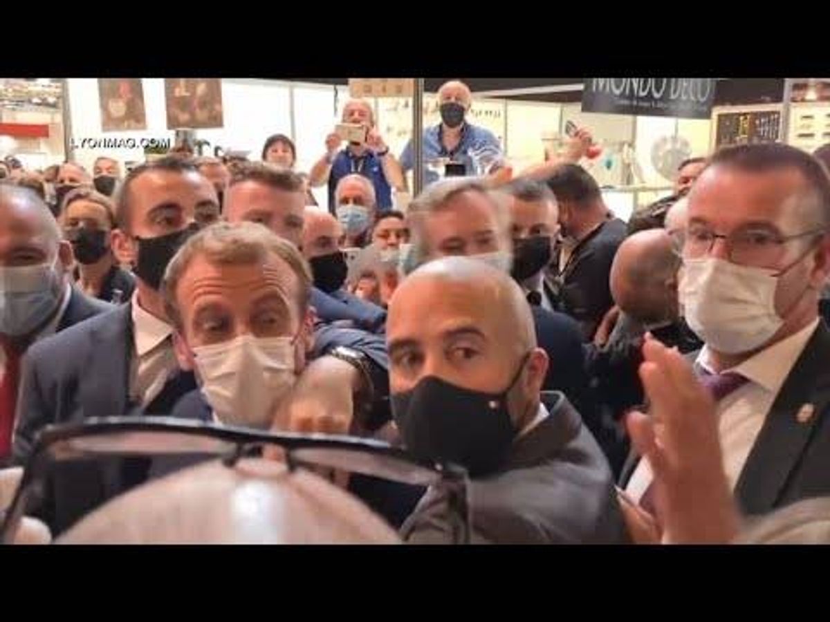 VIDEO: Student throws egg at France's Emmanuel Macron (and it didn't break)