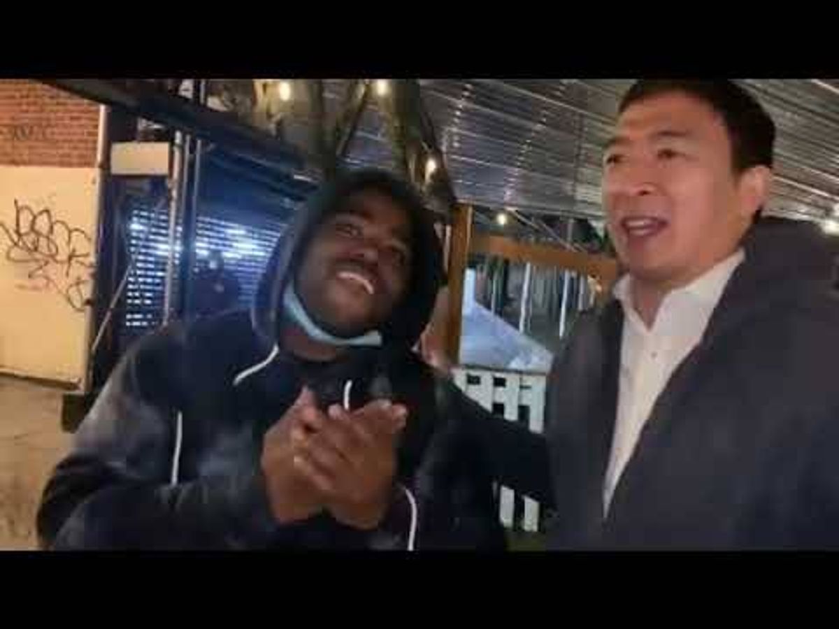 VIDEO: Andrew Yang faces criticism after laughing off man's misogynistic remarks