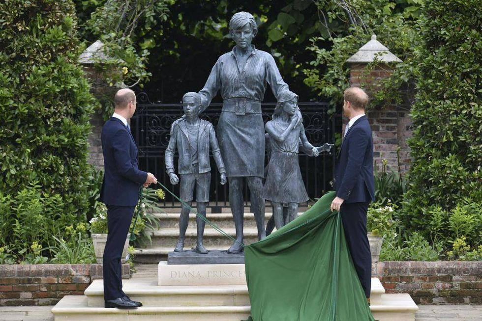 Princes Harry and William reunite to unveil Princess Diana's statue at Kensington Palace