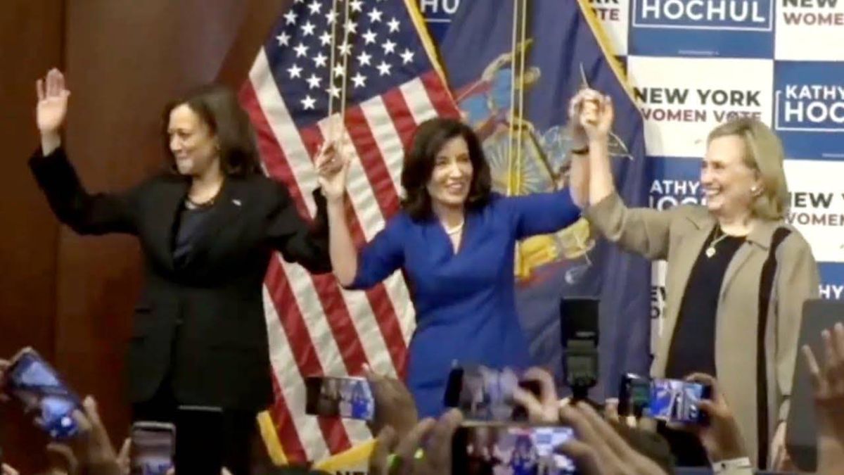 Harris, Clinton campaign for Hochul in tight NY governor's race