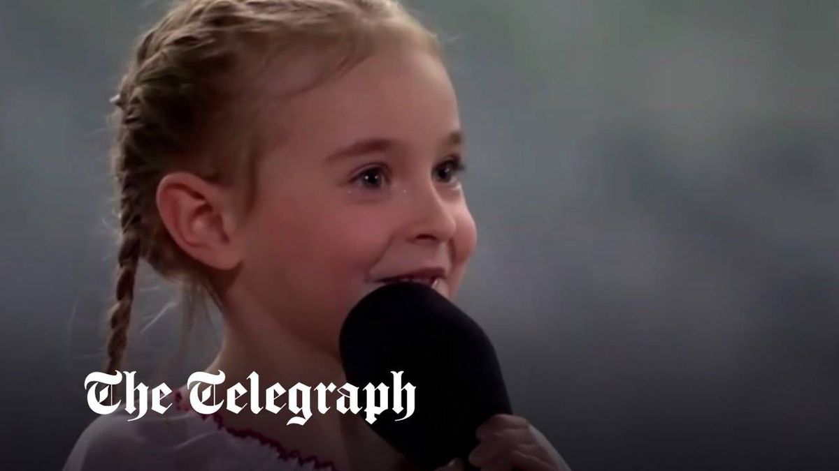 VIDEO: Viral 'Let it Go' girl sings Ukrainian national anthem at Polish charity concert