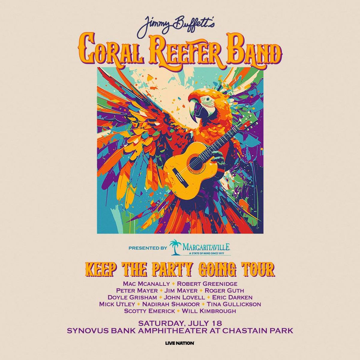 Tune in to win tix to see Jimmy Buffett's Coral Reefer Band