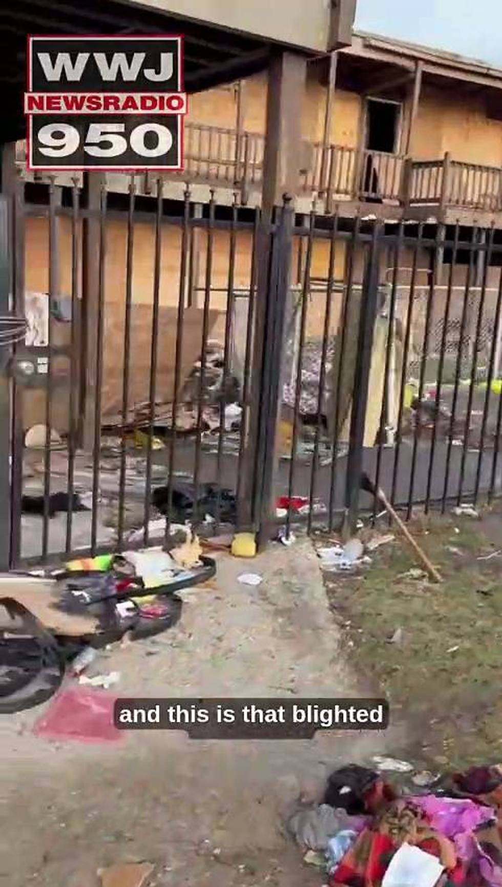 Violation notice posted at trashed Detroit apartments