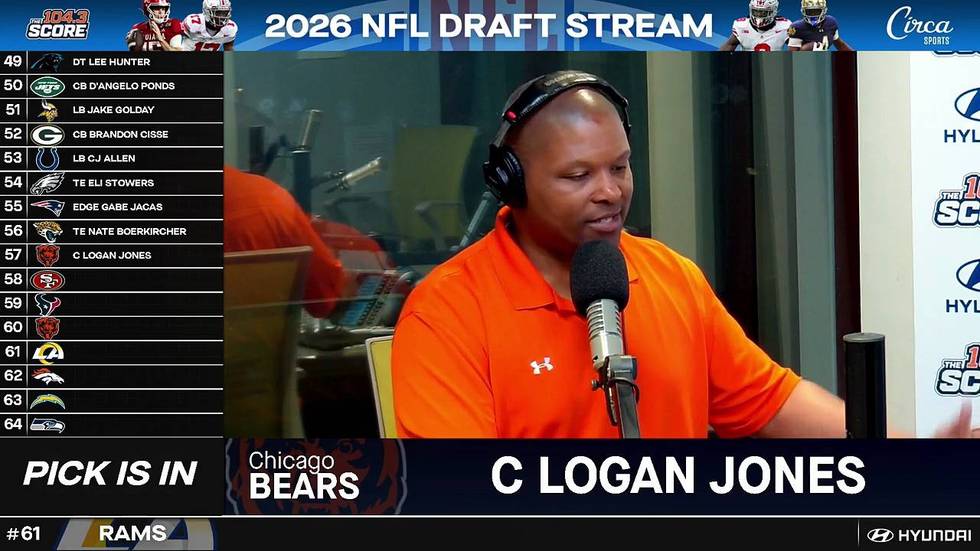 Bears select Iowa center Logan Jones at No. 57 overall