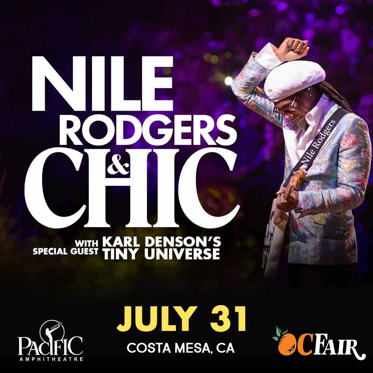 Enter for a chance to win tickets to see Nile Rodgers and CHIC