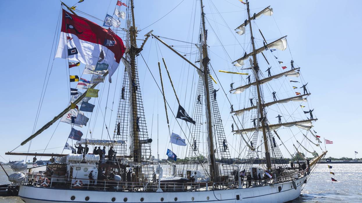 Tall ships arriving in New Orleans for America 250