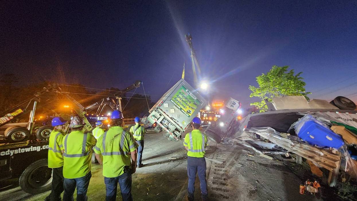Semi crash, chemical spill shuts down I-94 in Ann Arbor overnight