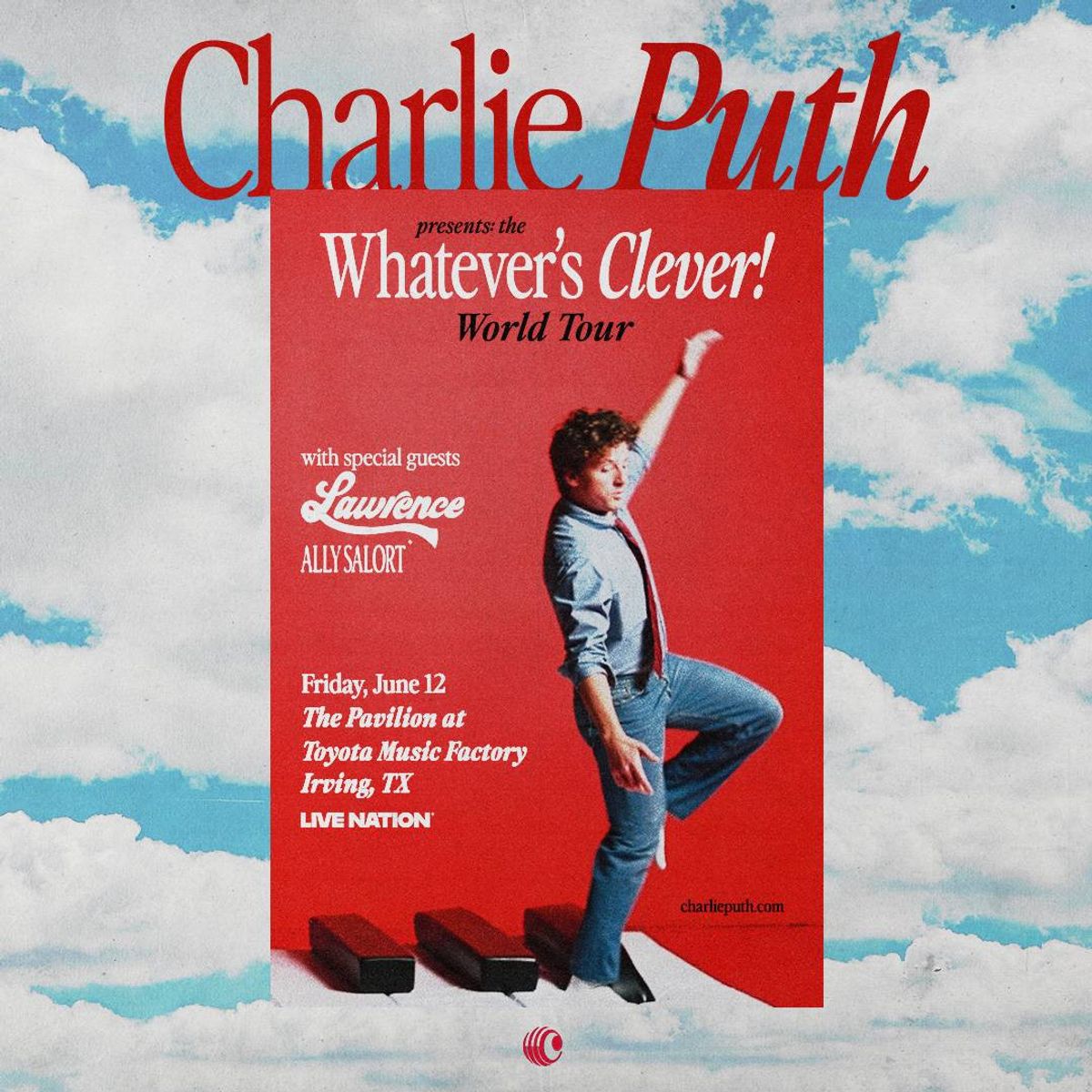 Listen for your chance to win tickets to Charlie Puth!