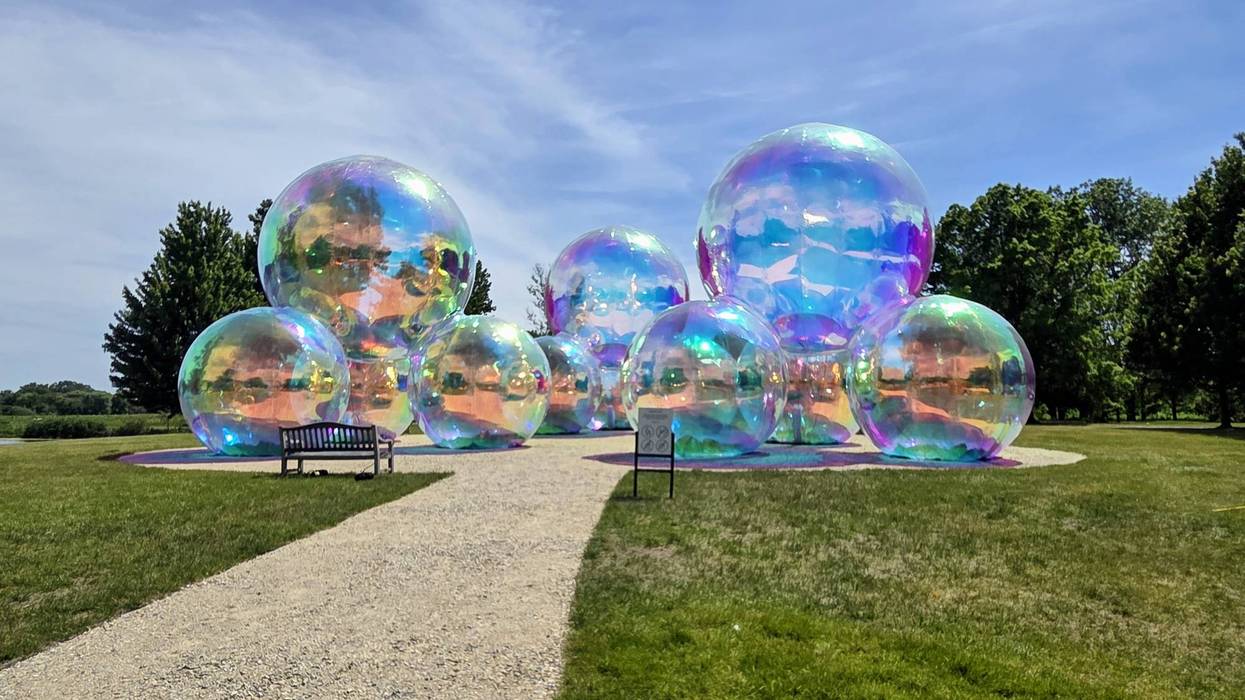 Bubble art blooms in Botanic Garden