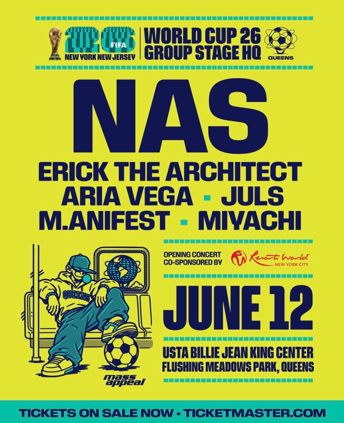 Win Tickets To See NAS Live At The FIFA WORLD CUP 26™ Group Stage HQ Opening Concert!