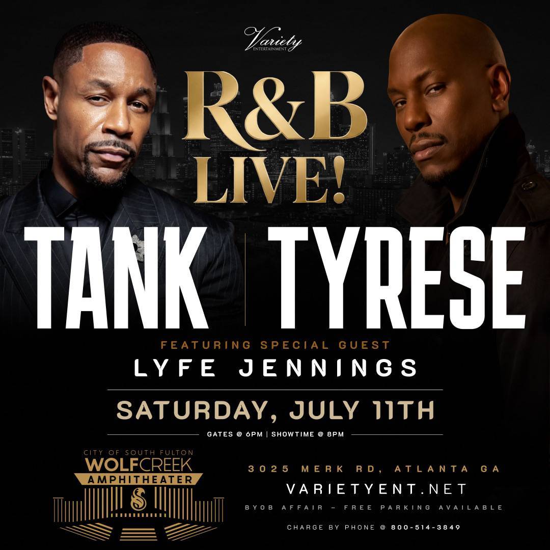 Listen all weekend to win tickets to R&B Live with Tank, Tyrese and Special Guest Lyfe Jennings