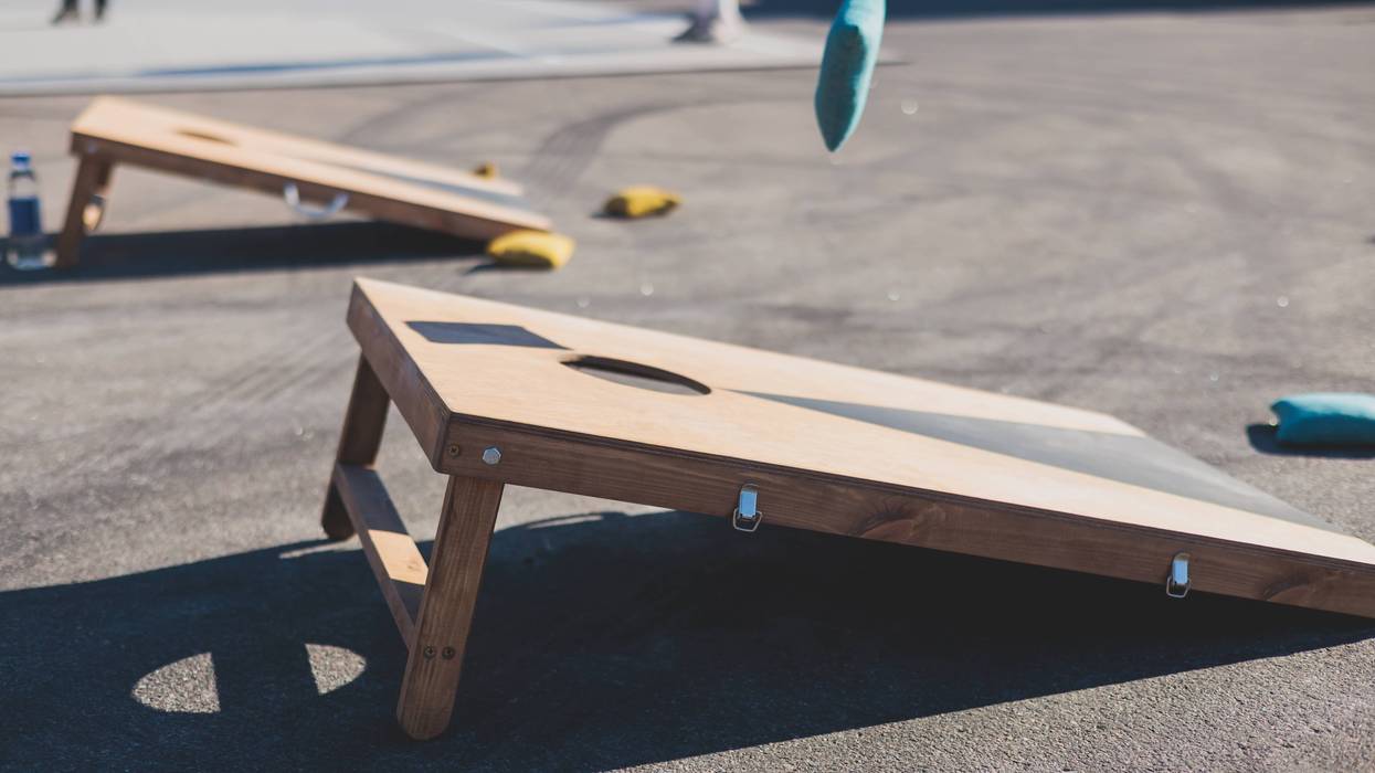 Large cornhole tournament underway in downtown L.A.