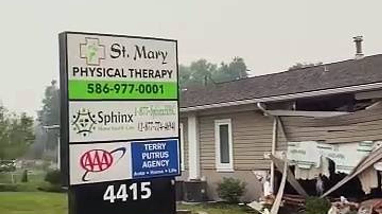 SUV crashes into building on Metro Parkway in Sterling Heights