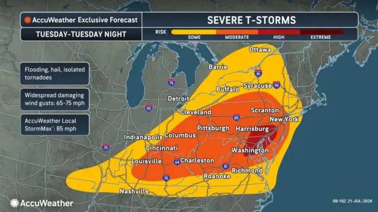 Strong to severe thunderstorms to roll in Tuesday