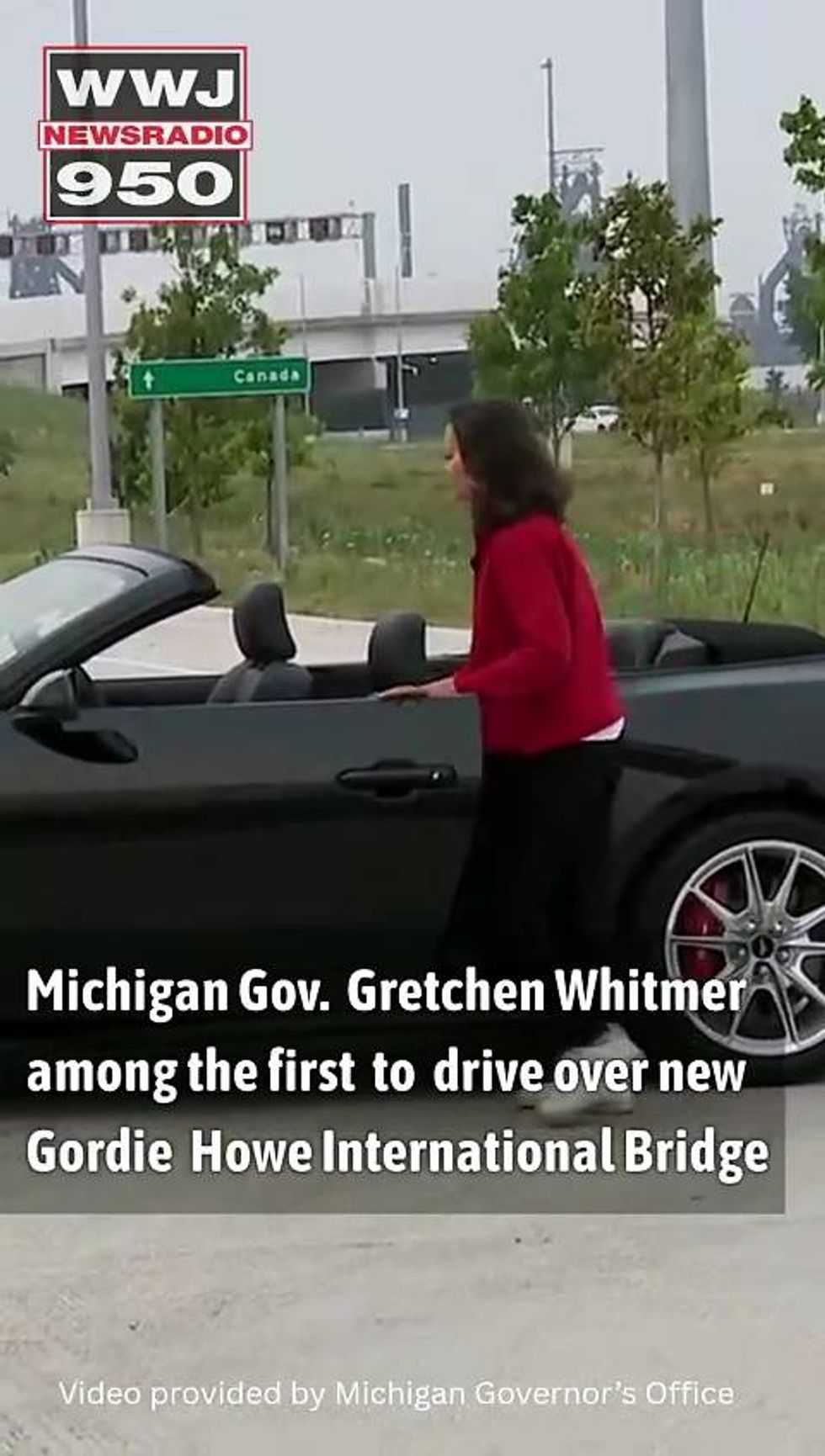 Gov. Whitmer among first to drive across Gordie Howe International Bridge