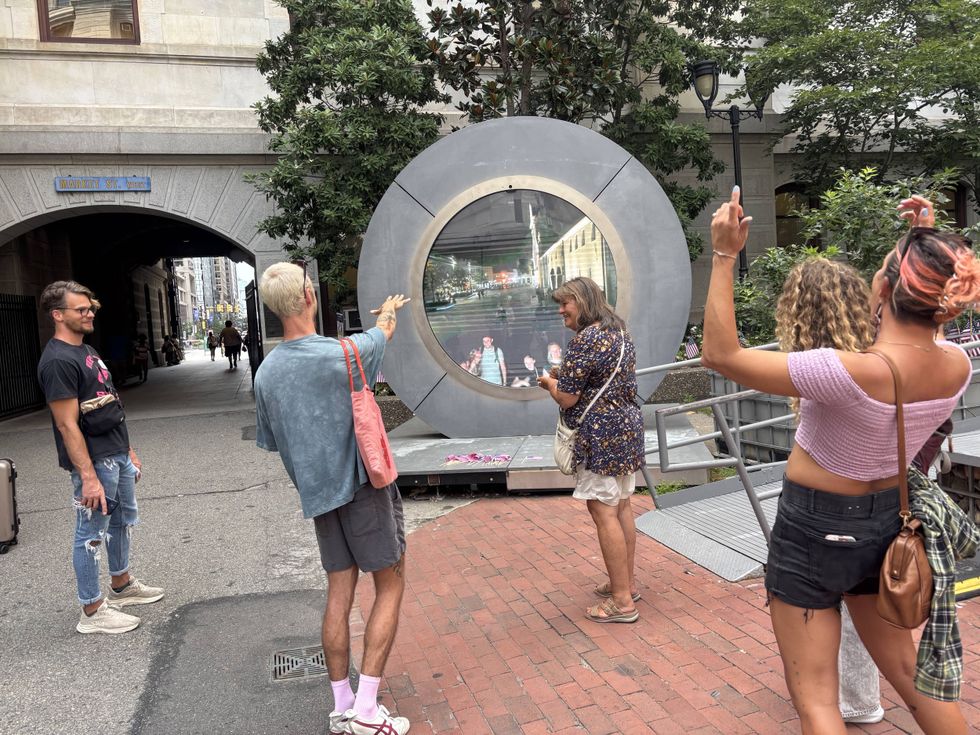 Portal art installation leaving Philadelphia on Oct. 31