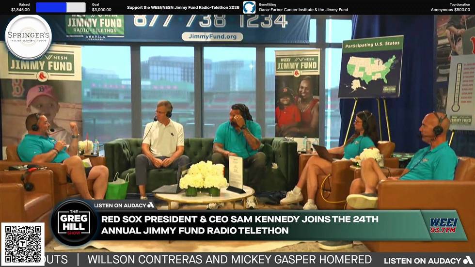 Red Sox President & CEO Sam Kennedy Joins the 24th annual Jimmy Fund radio telethon!