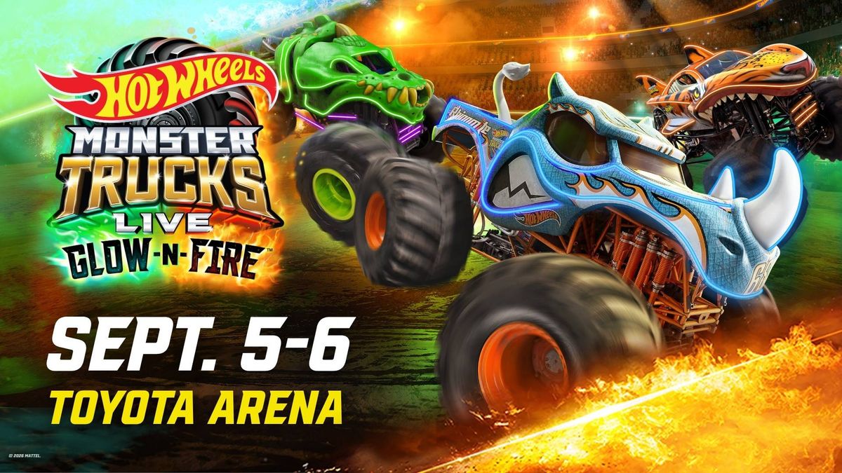 At Work Perk: Family 4-pack to Hot Wheels Pre-Show Party & Hot Wheels Monster Trucks Glow-n-Fire at Toyota Arena!