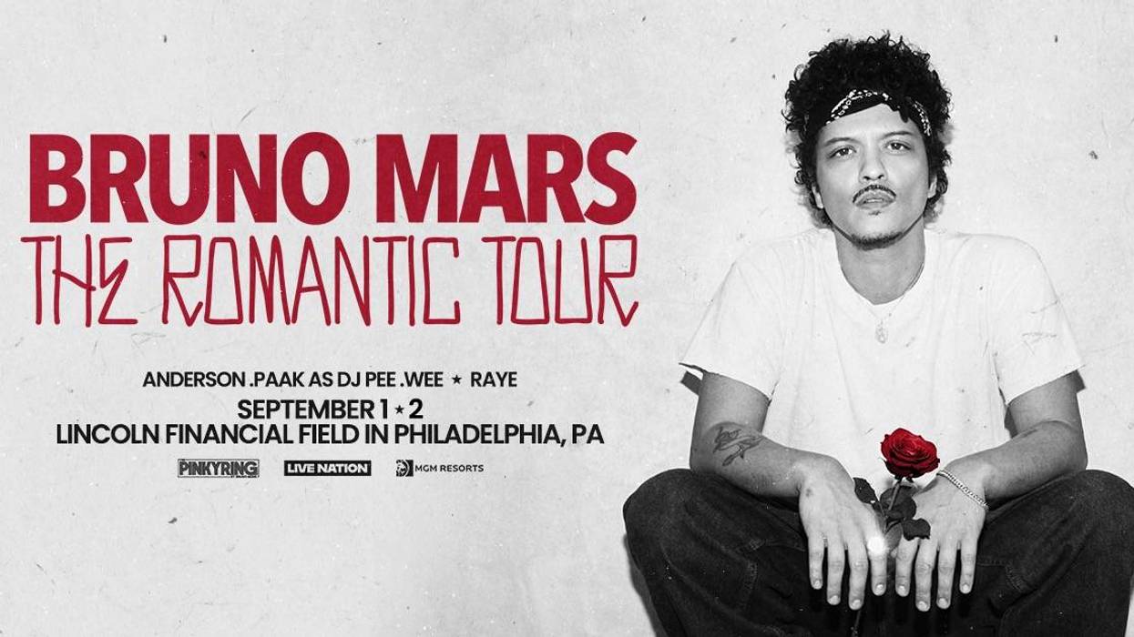 Your chance to win tickets to see Bruno Mars “The Romantic Tour” on September 2nd at Lincoln Financial Field