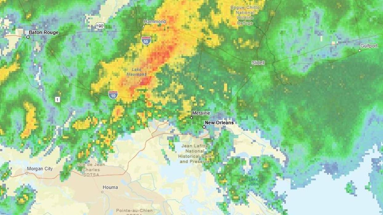 Severe weather blowing through Southeast Louisiana