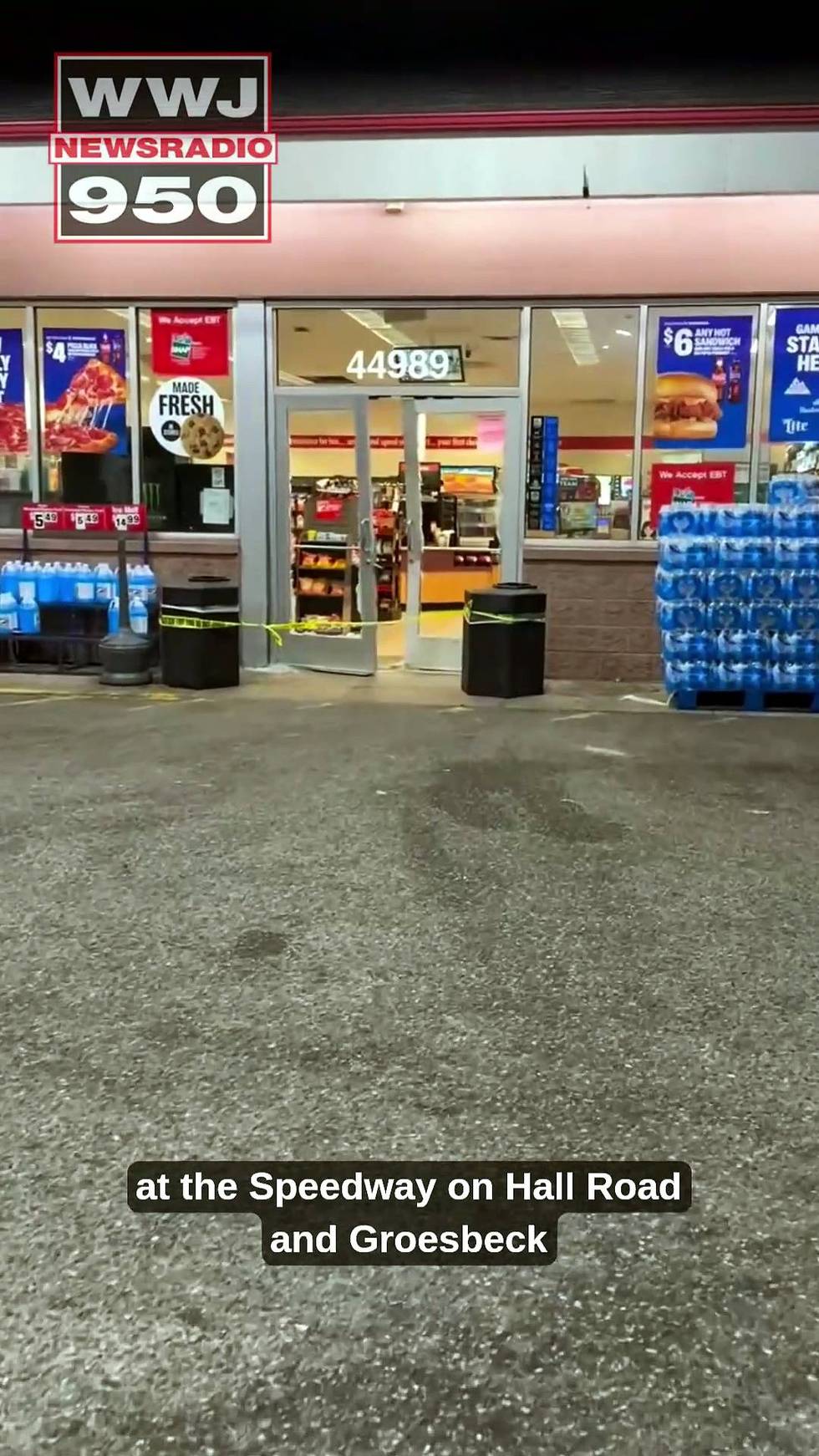 Pickup truck drives right into Clinton Township gas station