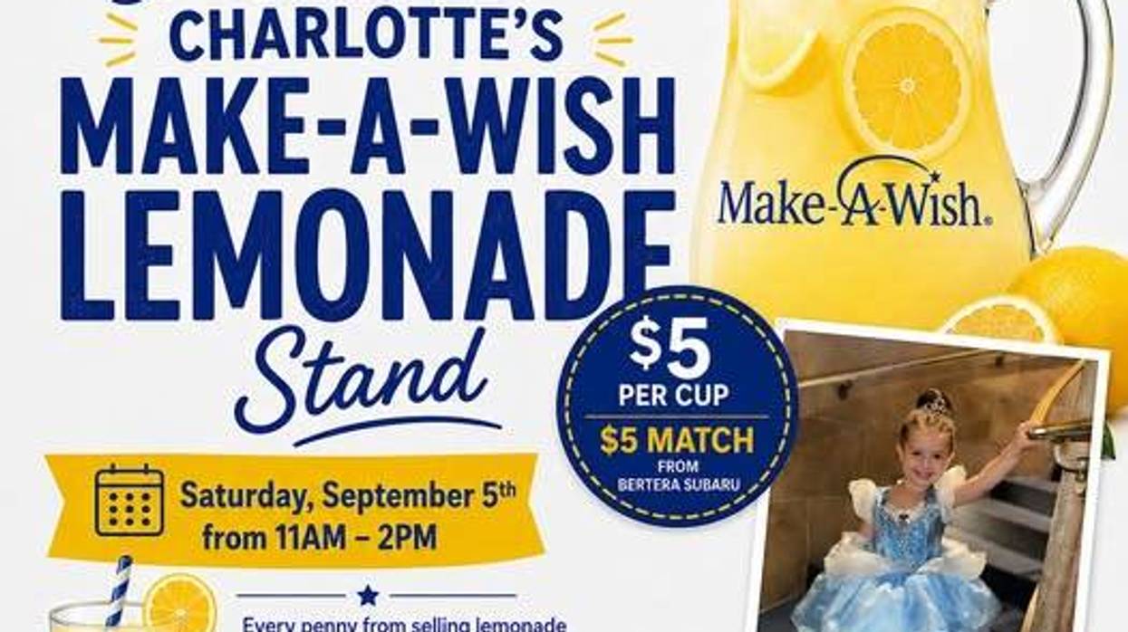 Join Chris Kellogg at Charlotte's Make-A-Wish lemonade stand