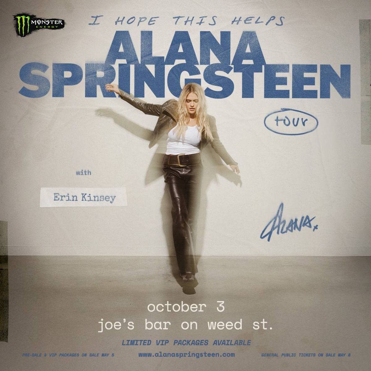 Enter for your chance to win tickets to Alana Springsteen