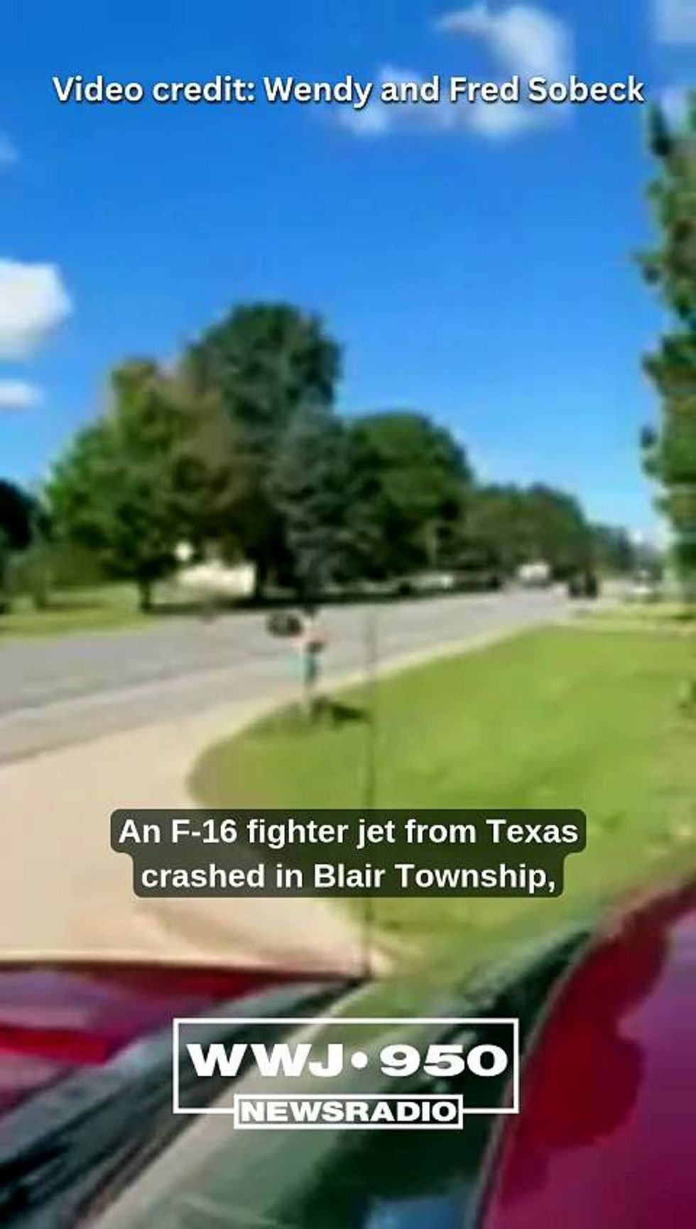 F-16 crashes in Northern Michigan