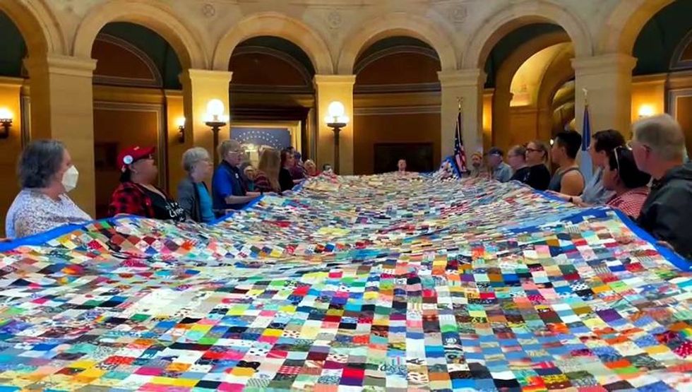 Audacy News: Activists unveil massive 11,000 patch quilt to protest ICE