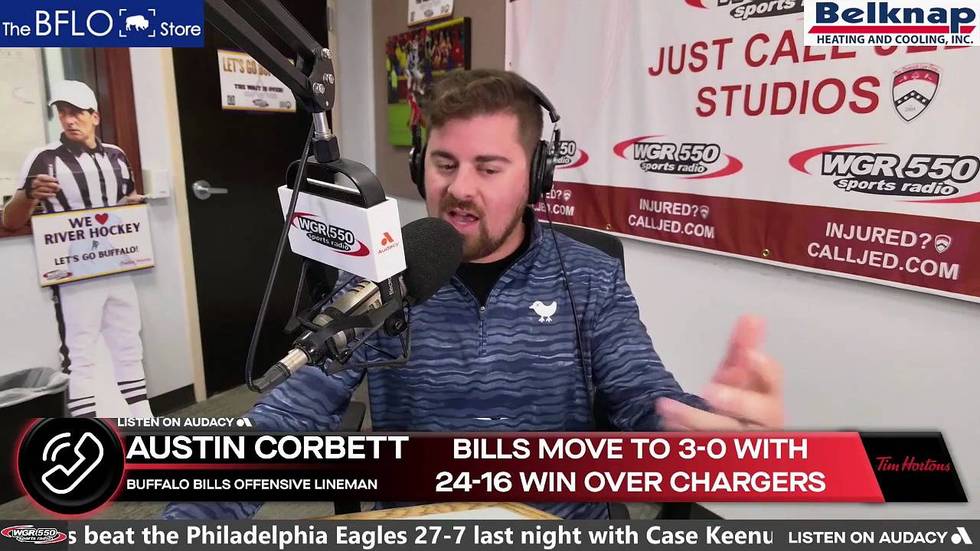 Austin Corbett talks Bills turnovers, holding, & Patriots week | The Jeremy and Joe Show