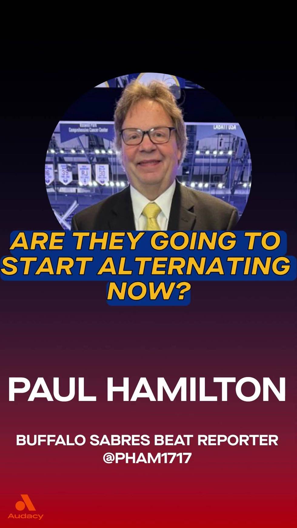Are the Sabres going to start alternating at goalie again?