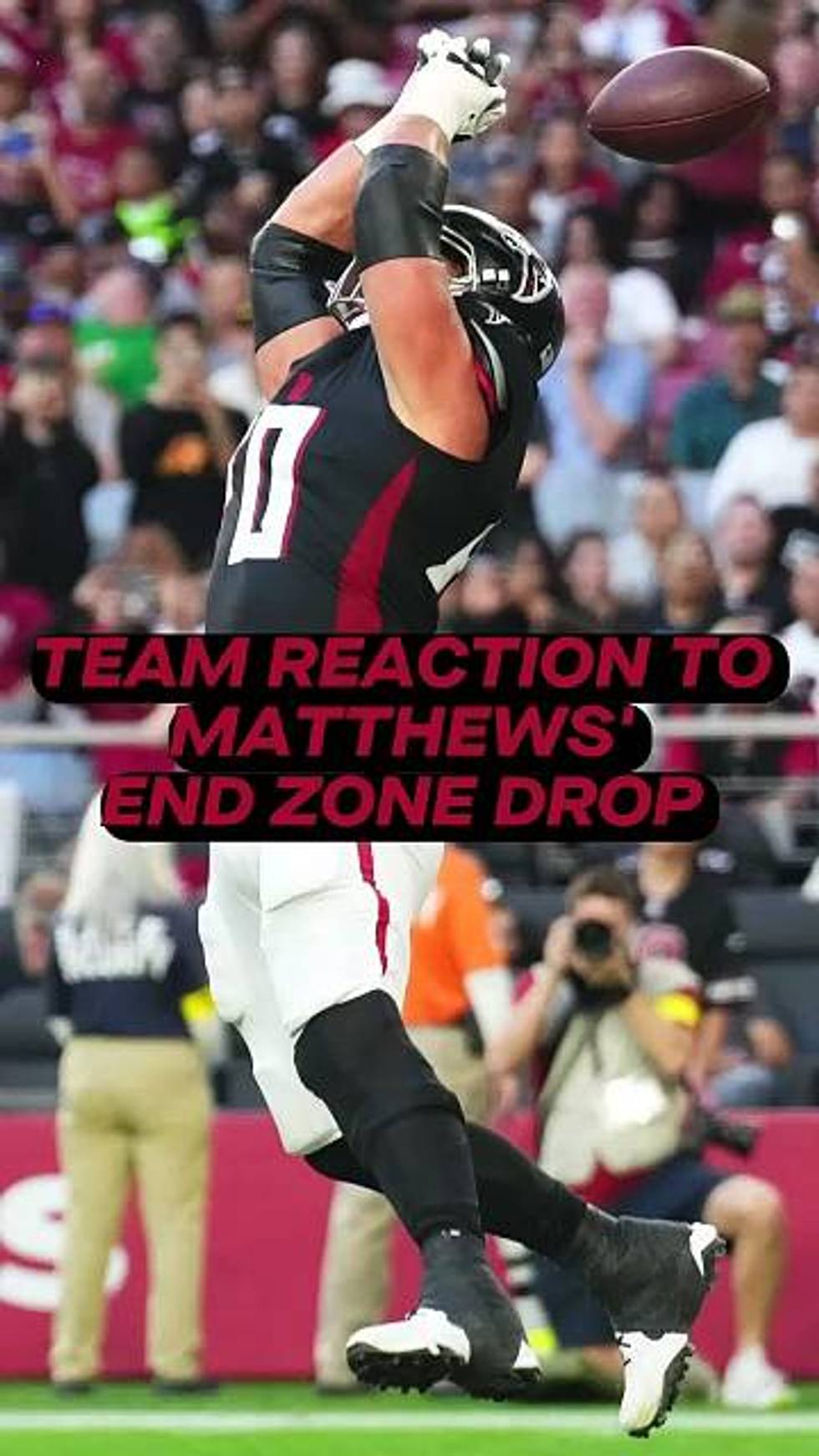 Offense's reaction to Jake Matthews' end zone drop