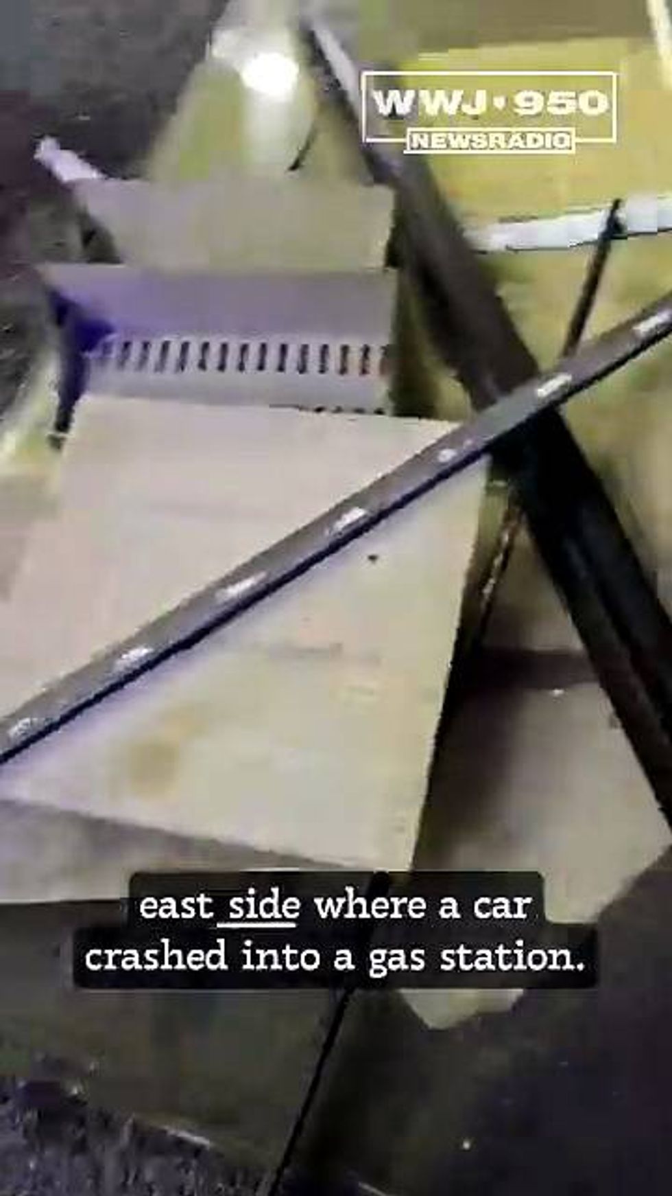 Clerk pinned when pickup truck crashes into Detroit gas station